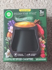 Air Wick Essential Mist Diffuser – Black – “Glows As It Mists” – NEW