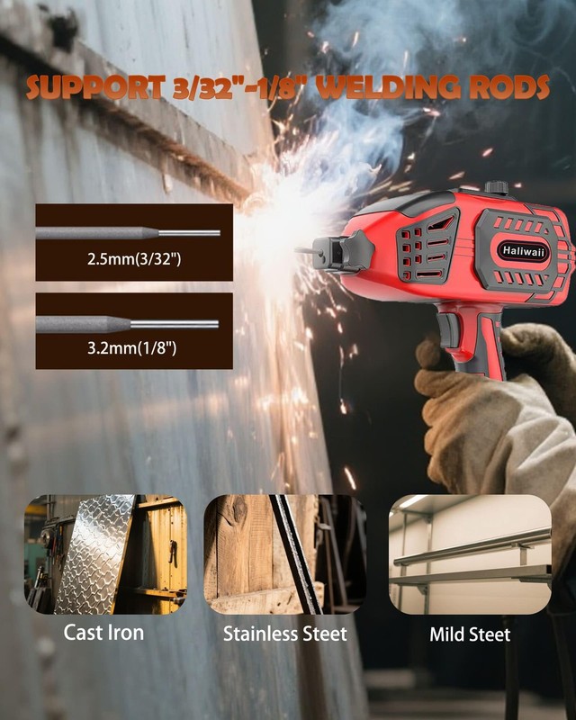 Portable Hand held Welding Machine for Metal, 20-120A 110V Welding Machine wi... gallery
