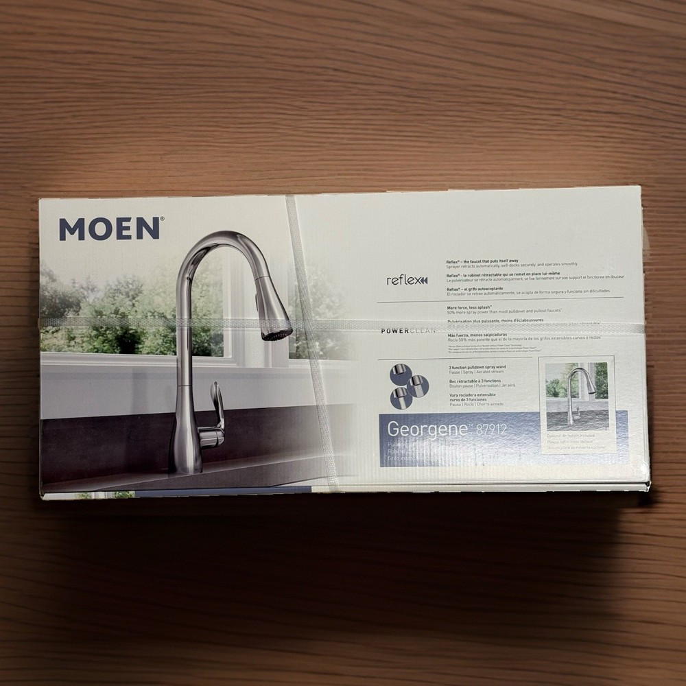 Moen 87912 Georgene Chrome Single Handle Deck-mount Pull-down Kitchen Faucet