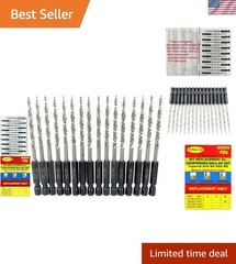 Superior 16-Pc 9/64″ Tapered Drill Bits – HSS M2 Grade for Precise Wood Drilling