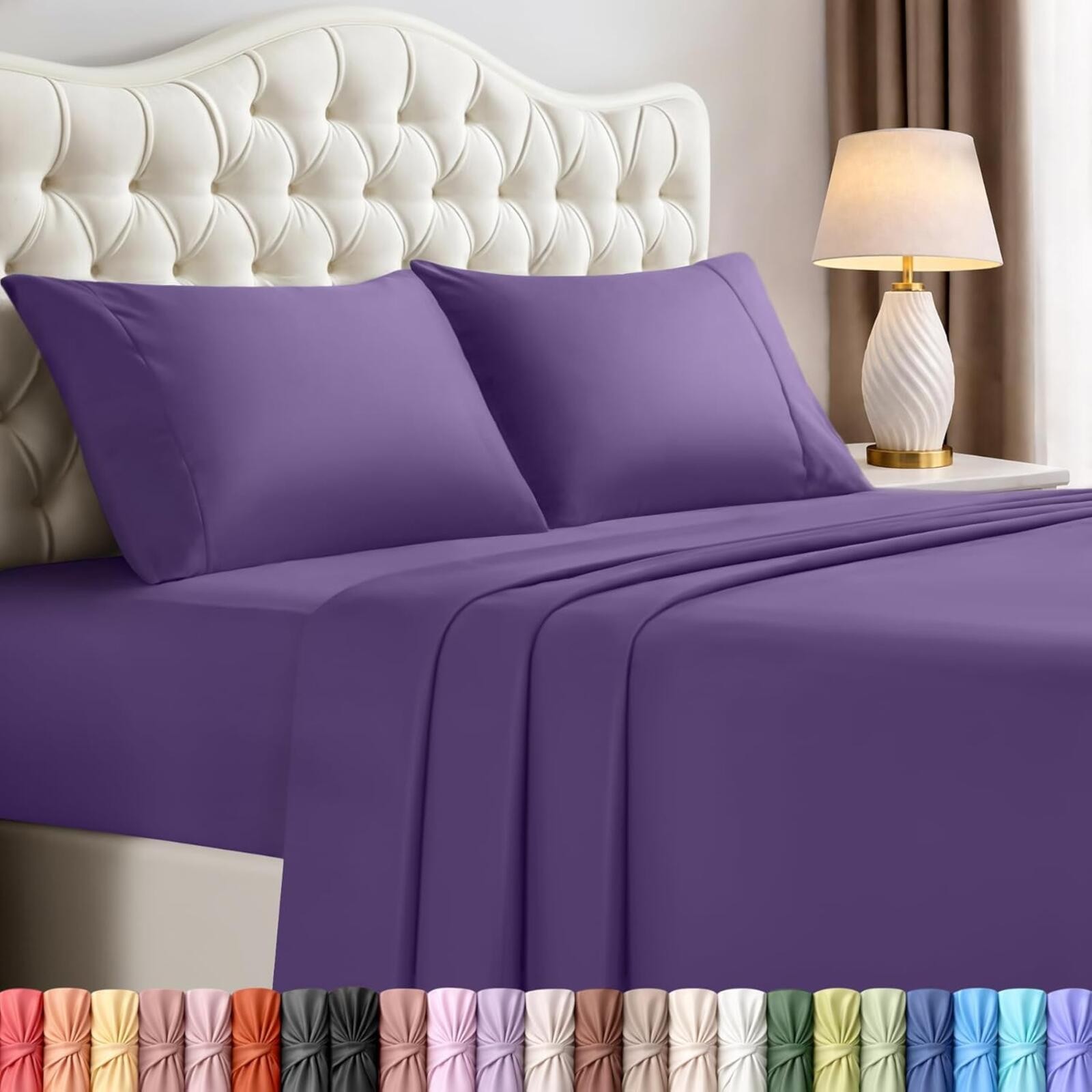 Bedding Queen Size Sheet Set –4 Piece Bed Sheets, Soft and Breathable Microfiber gallery