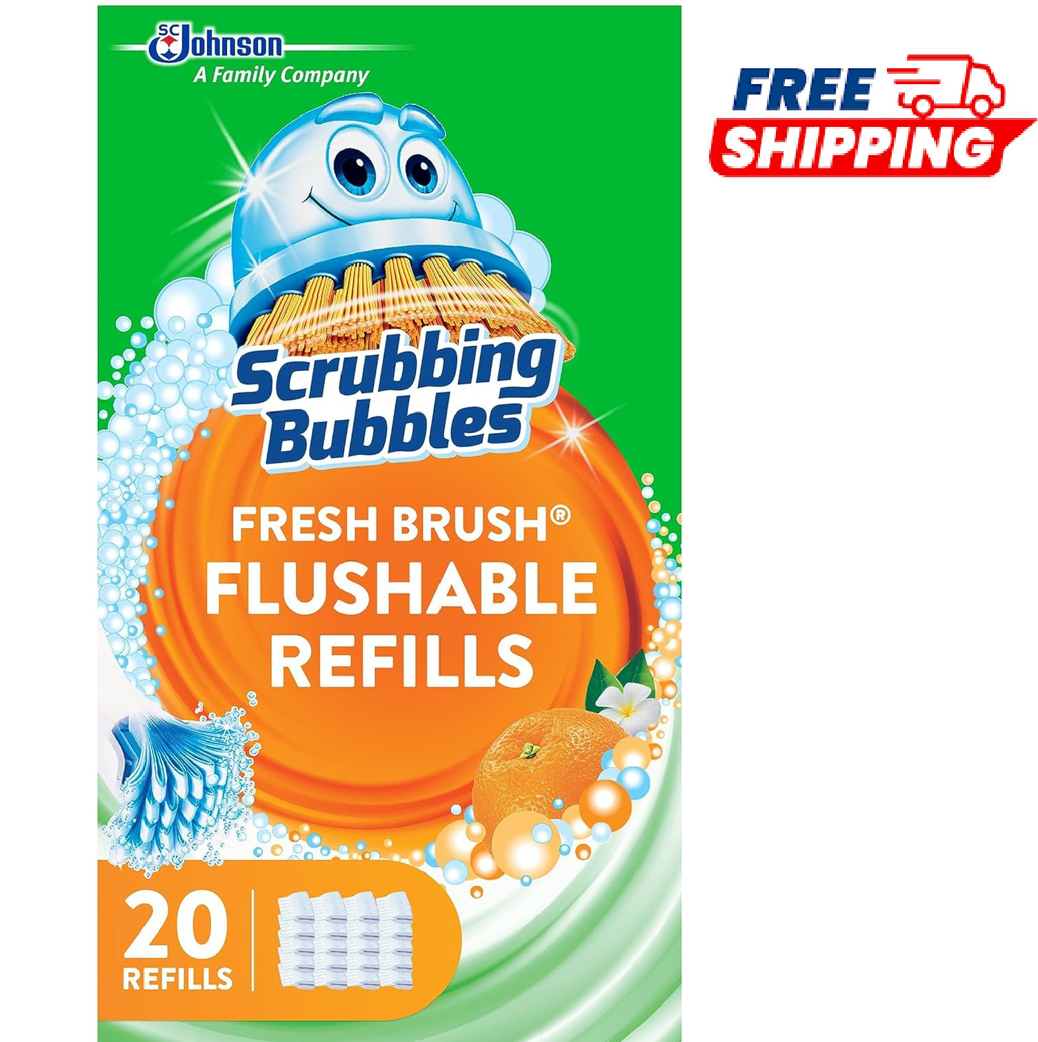 Scrubbing Bubbles Flushable Toilet Bowl Wand Cleaner Refills, Fresh Brush Cleane gallery