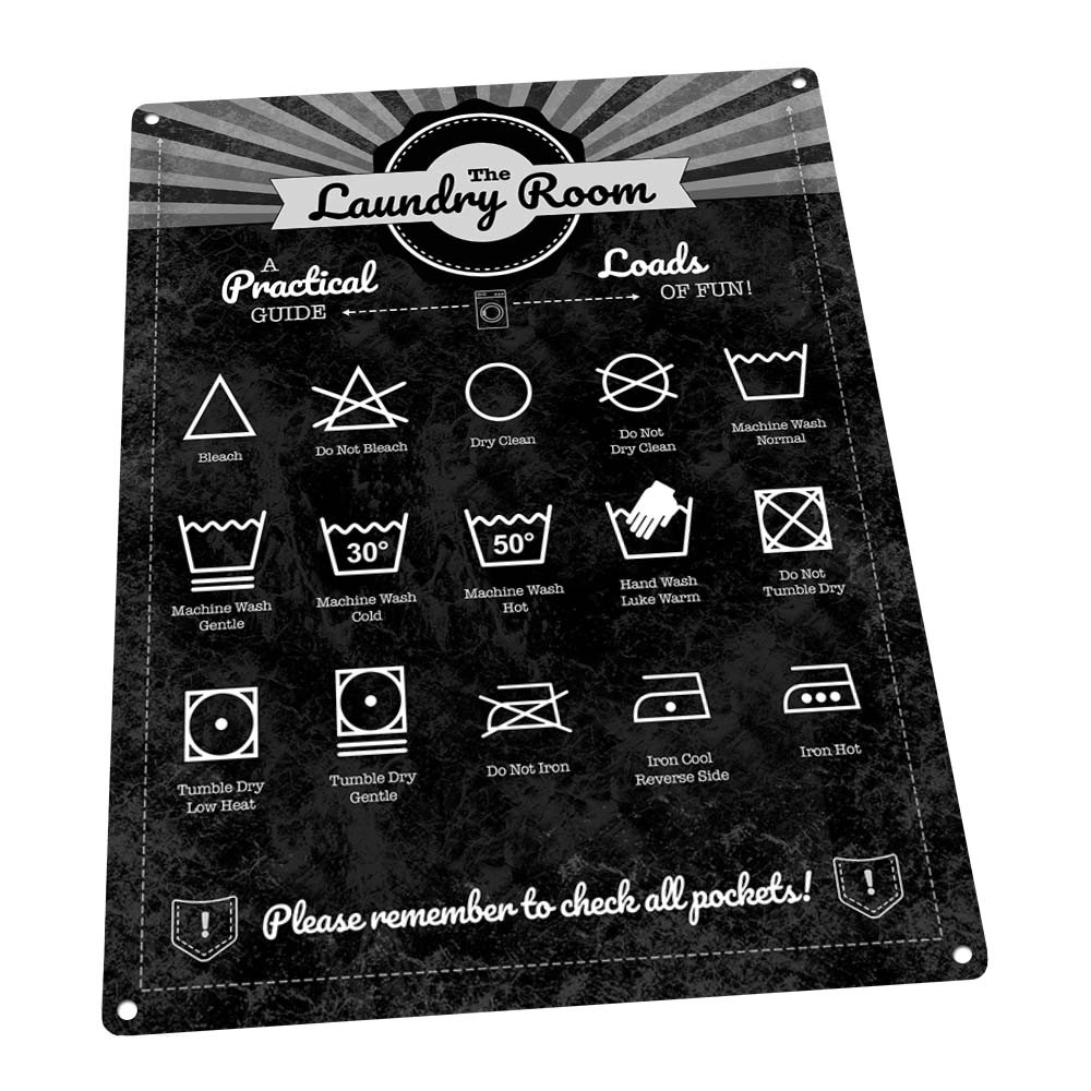 Laundry Room A Practical Guide Metal Sign; Wall Decor for Bath or Laundry gallery
