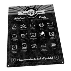 Laundry Room A Practical Guide Metal Sign; Wall Decor for Bath or Laundry