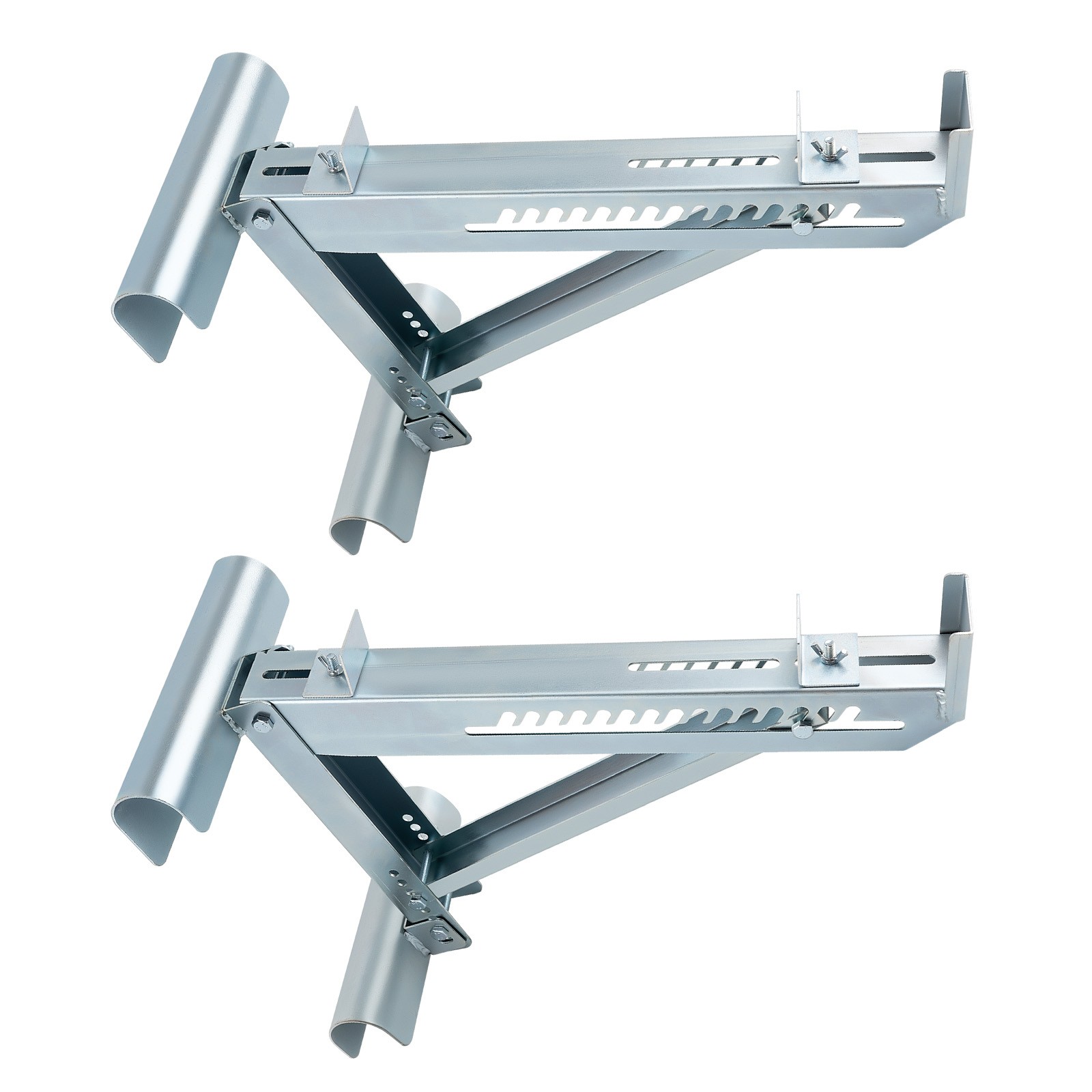 2-Piece Adjustable Ladder Bracket 440lbs Capacity 20 Inch Wide Platform Mount gallery