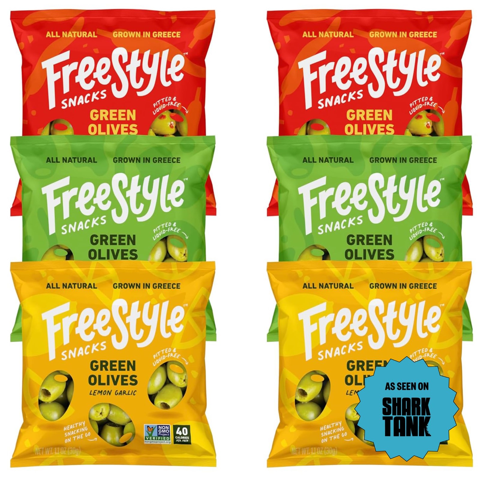 Freestyle Snacks Olive Snack Packs All Natural, NonGMO, Variety, 1.1oz 6 Pack gallery