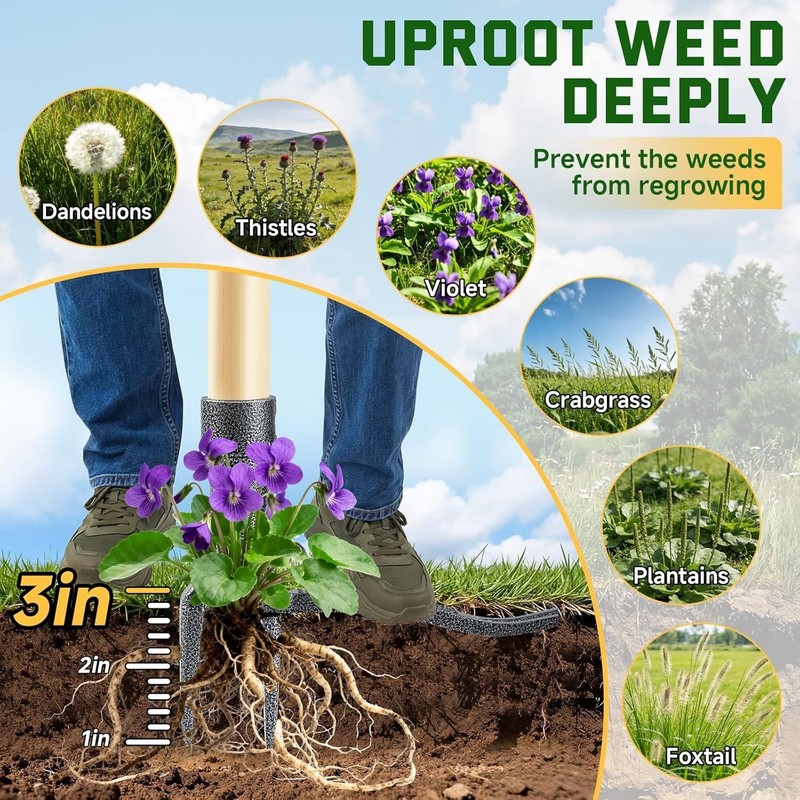 Weeder Puller Tool Stand Up Weed Tool with Long Handle Garden Weed Remover Tool gallery