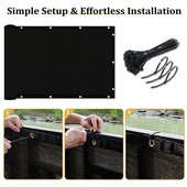 Privacy Screen Fence Mesh Heavy Duty 170 GSM Black 4ft x 25ft Outdoor Yard gallery