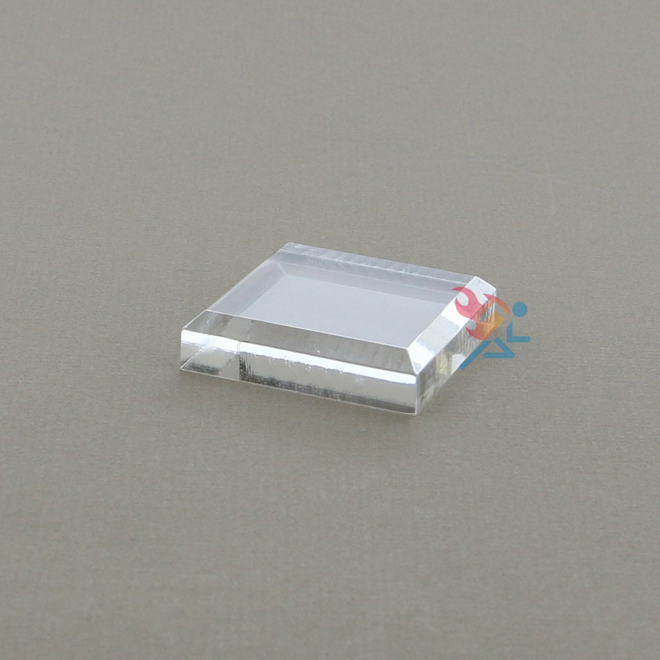 Acrylic Display Stand Block Base with Beveled Edge, 3 Pack (1/2" H x 3" W) gallery