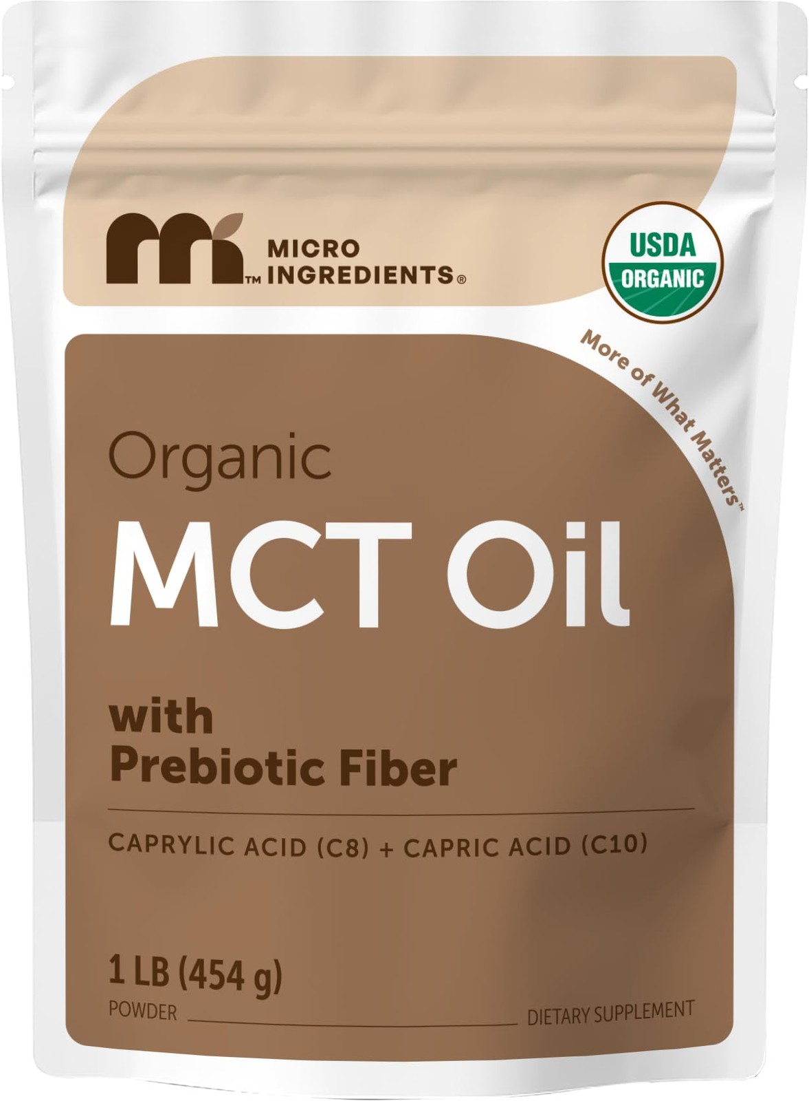 Micro Ingredients Organic MCT Oil Powder with Prebiotic 1 Pound (Pack of 1) gallery