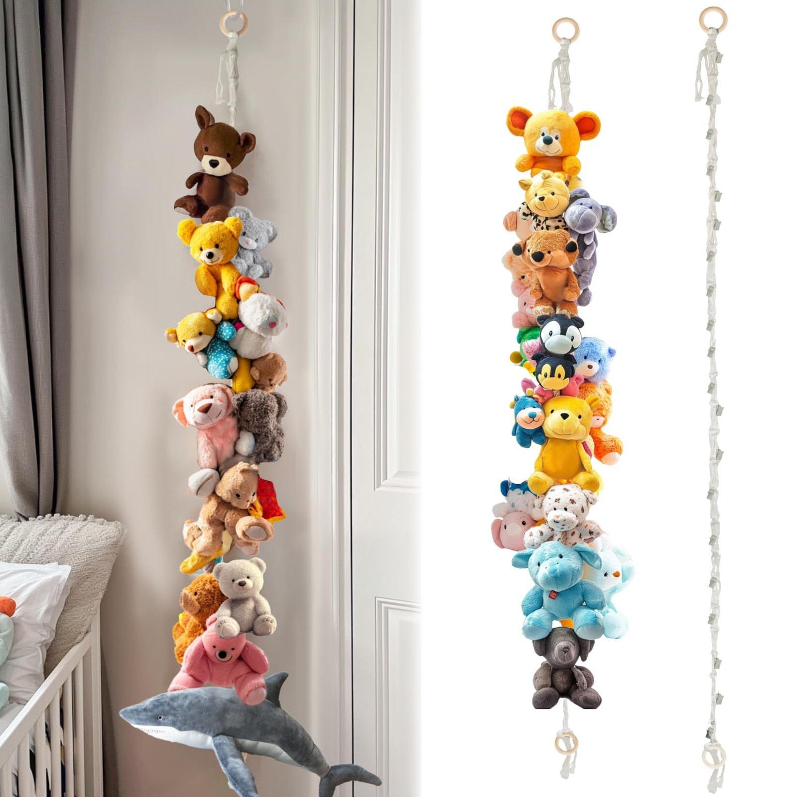 RAINFLOW 2PCS Hanging Stuffed Animals Storage Chain Stuffed Animal Chain Org... gallery