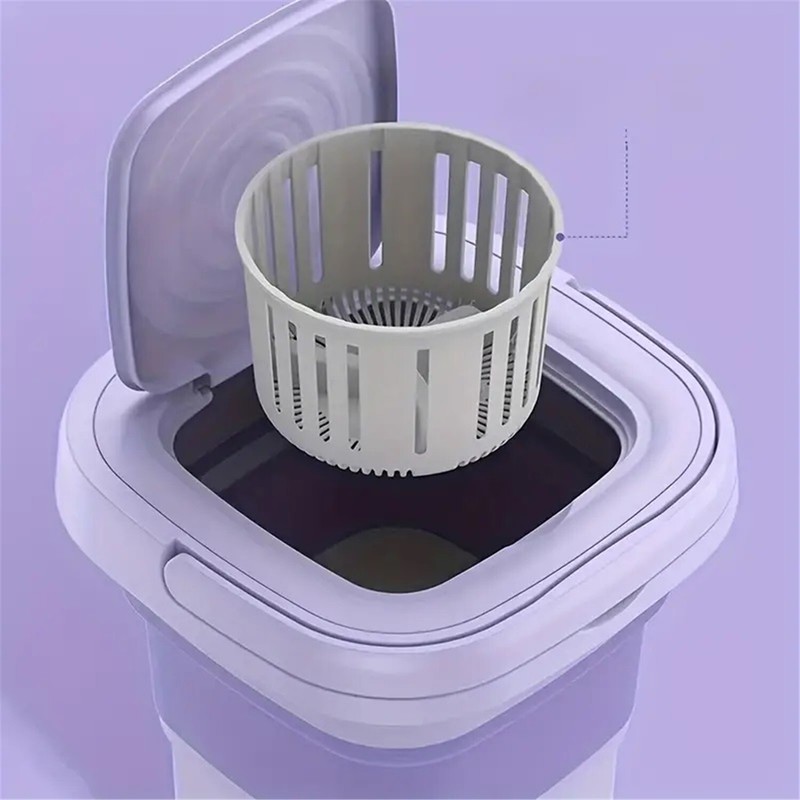 Portable Washing Machine Mini Washer Foldable Washer and Spin Dryer Small Travel gallery