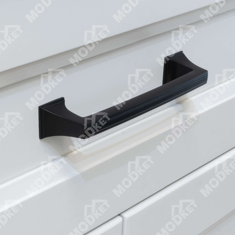 Solid Matte Black Cabinet Pulls Knobs Handles Kitchen Bathroom Drawers Hardware gallery