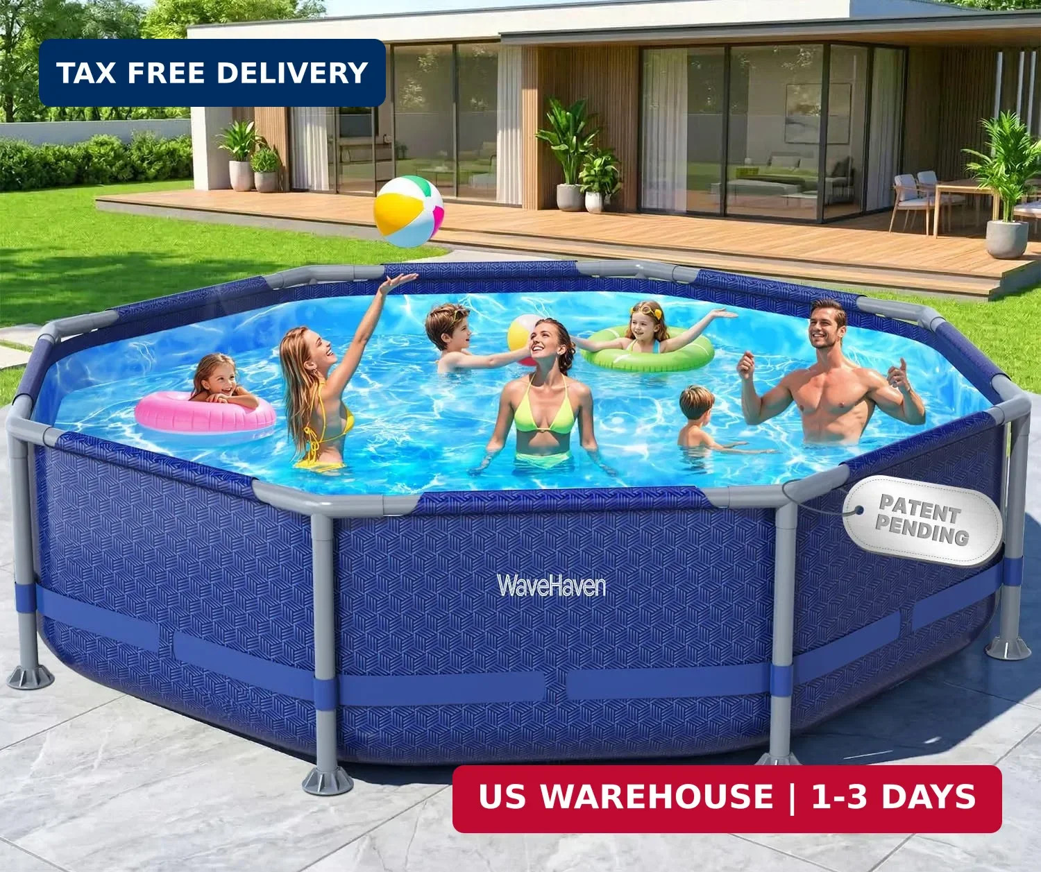 Round Above Ground Swimming Pool Deep Large Family 1200 Gallon 10ft x 30in gallery