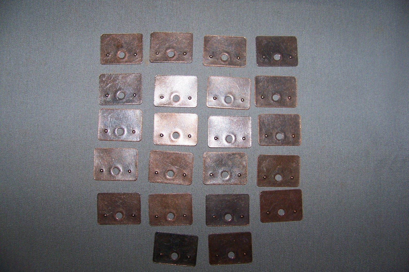 Twenty -Two, Reproduction, LIGHTWEIGHT, Tin/Metal, Small Plates- SEE INFO gallery