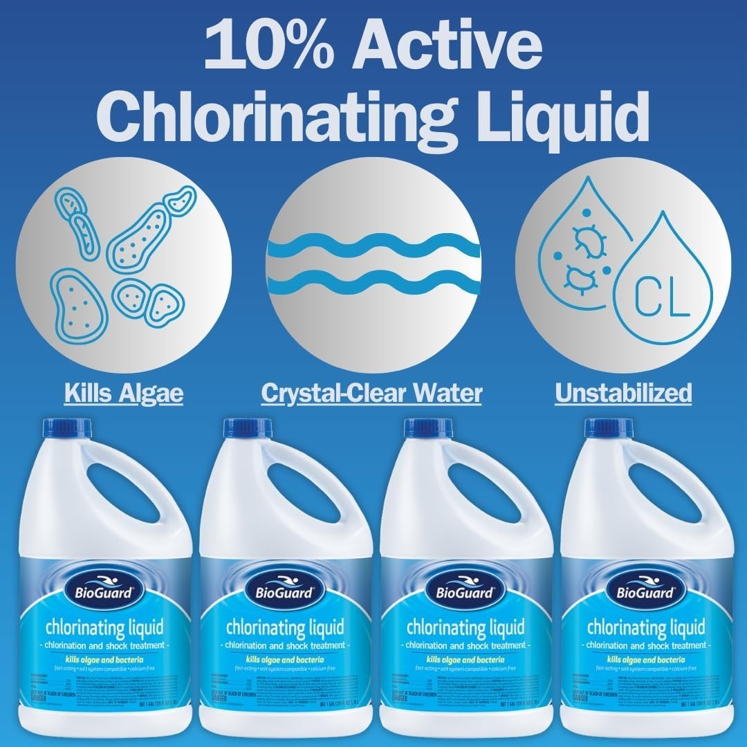 BioGuard Chlorinating Liquid - Swimming Pool & Spa Liquid Shock Treatment 1 Gal gallery