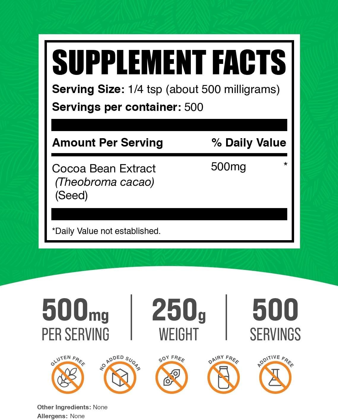 com Cocoa Bean Extract Powder - Cocoa Supplement - Unsweetened, Vegan & Gluten gallery