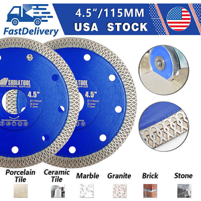 2pcs 4.5 inch Diamond Cutting Disc Tile Ceramic Saw Blades 115 mm Circular Wheel gallery