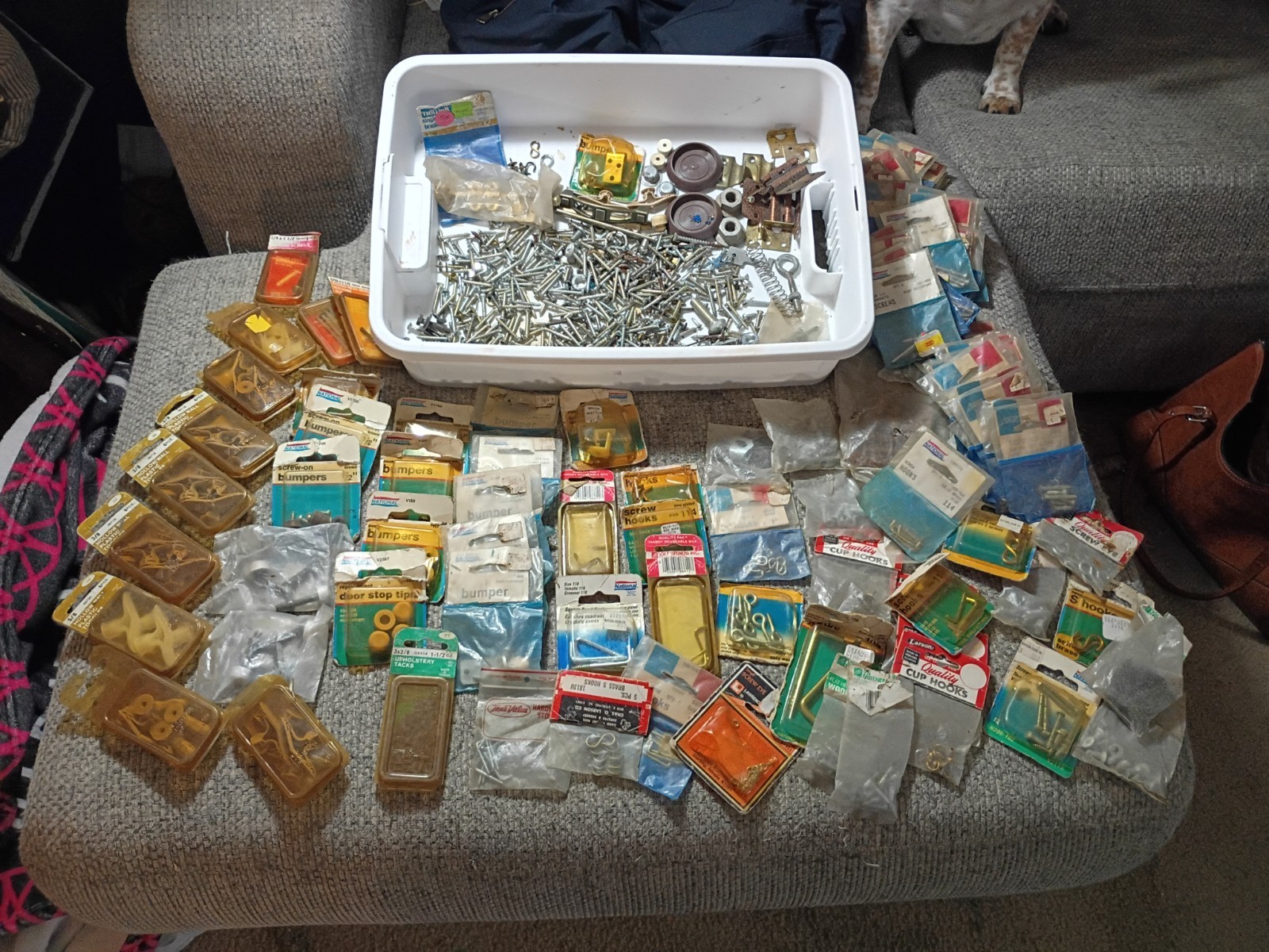 Lot Of Misc. Hardware 140 Unopened Packages Plus Lots Of Loose Misc. Pieces. gallery