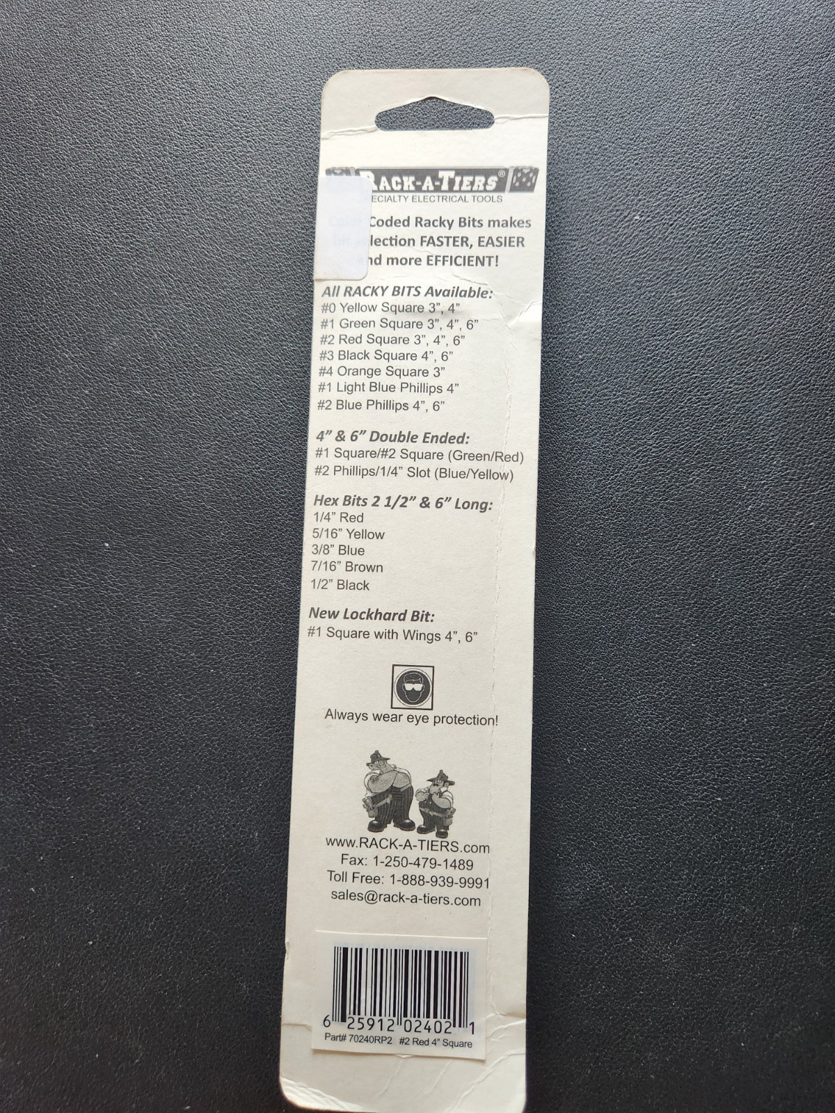 NEW Rack-A-Tiers 70240RP2 4” #2 Genuine Robertson® Square Drive Bit, Red gallery
