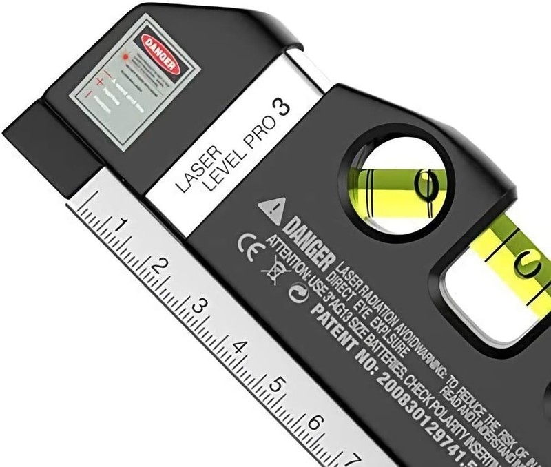 Multipurpose Laser Level Vertical Horizon Measuring Tape Aligner Metric Rulers gallery