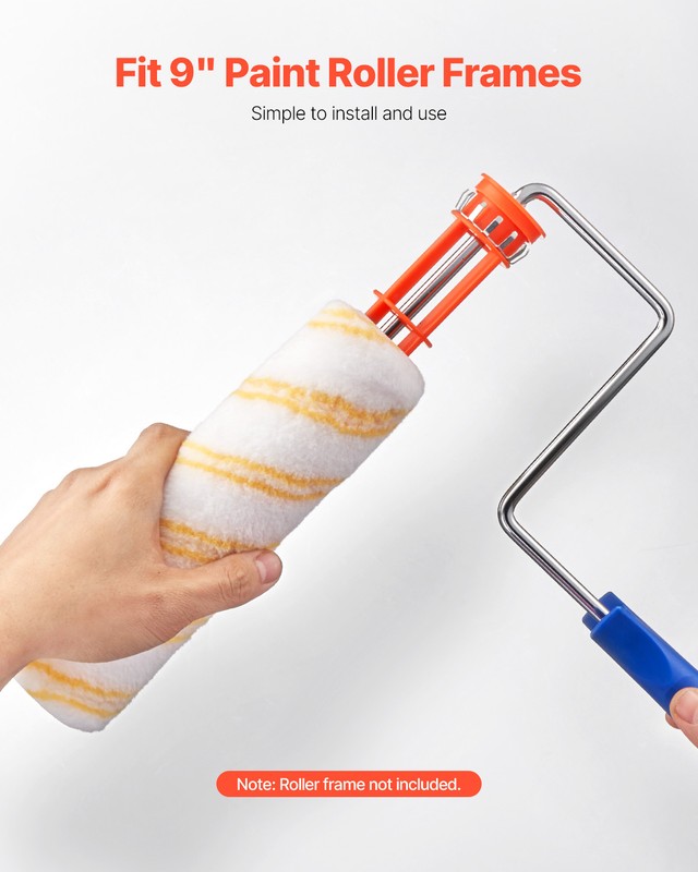 Paint Roller Covers 12 Pack 9" Roller Covers Kit 3/8" Naps for Painting Walls gallery