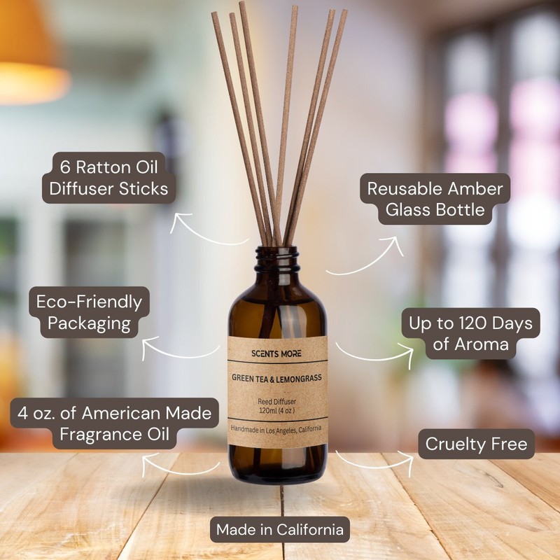 Mahogany Teakwood Reed Diffuser Set gallery