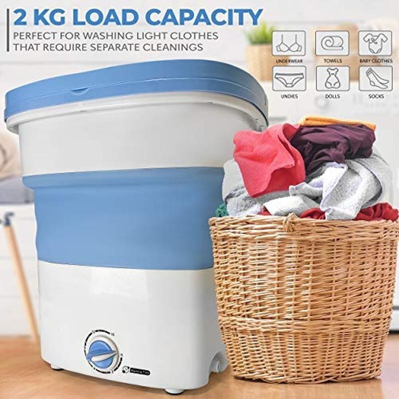 Portable Mini Washing Machine Compact Energy Saving Foldable For Camping Travel gallery