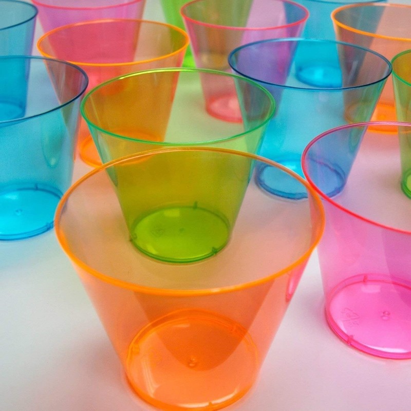 Plastic Cups, 50-Count, Assorted Neon gallery