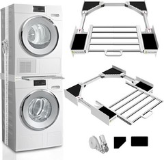 Washer Dryer Stacking Kit Adjustable Universal 29 Inch with Drying Rack