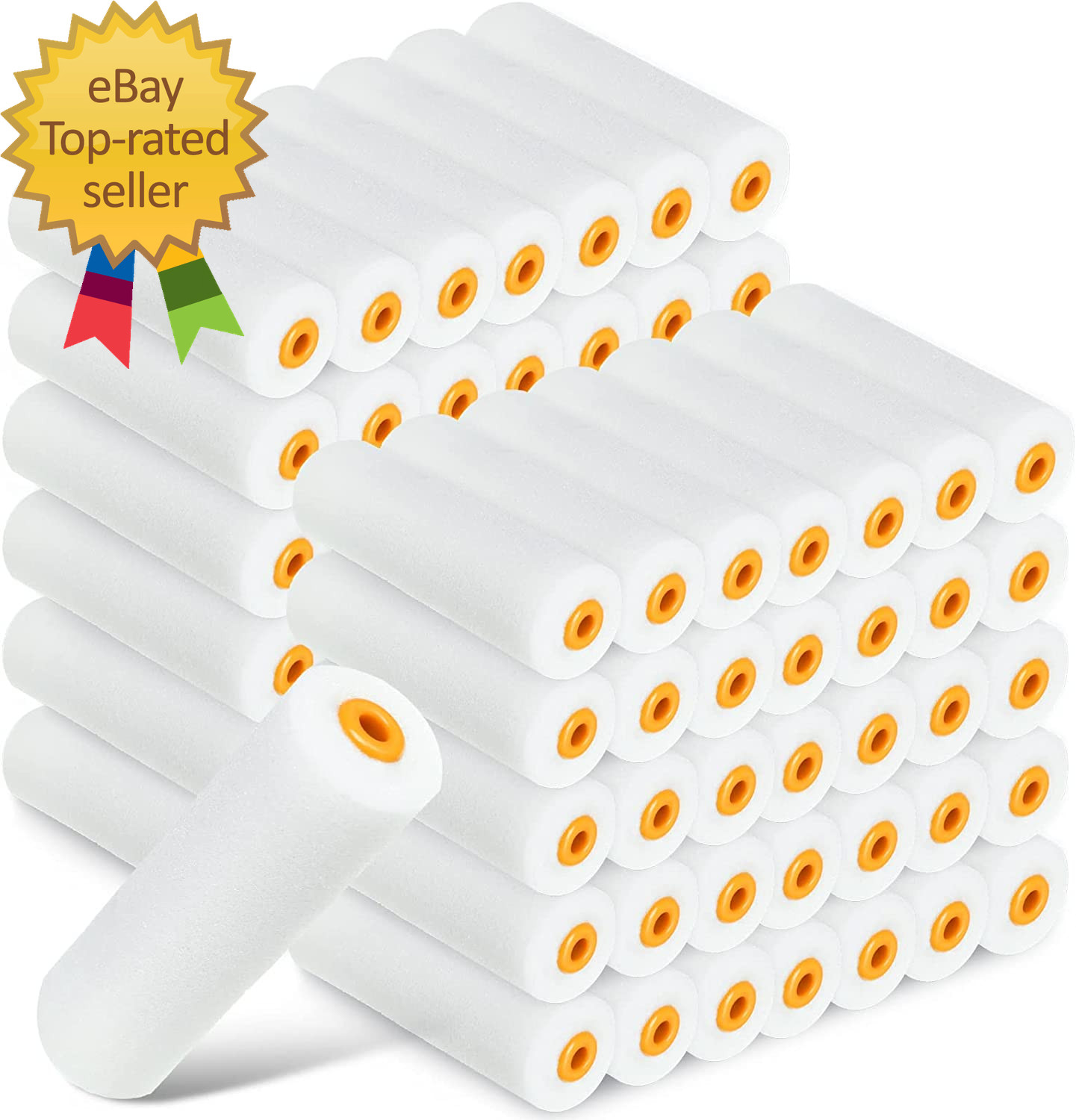 120 Pcs 4 Inch Foam Paint Roller Mini High Density Foam Roller Refills Paint gallery