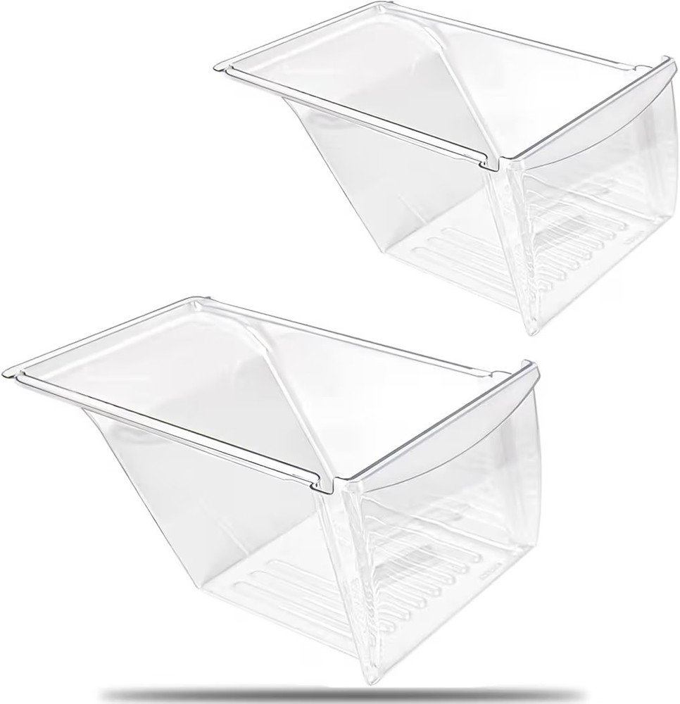 240337103 Refrigerator Crisper Drawer 2-Pack For Frigidaire Kenmore Fridge Bin