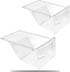 240337103 Refrigerator Crisper Drawer 2-Pack For Frigidaire Kenmore Fridge Bin