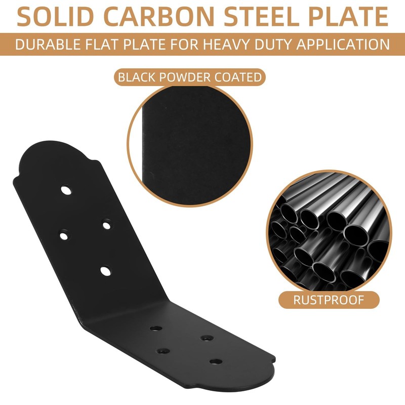 Inside Mount 45 Degree Angle Bracket, 6"x 5"x 3" Heavy Duty 45-Degree Connector gallery