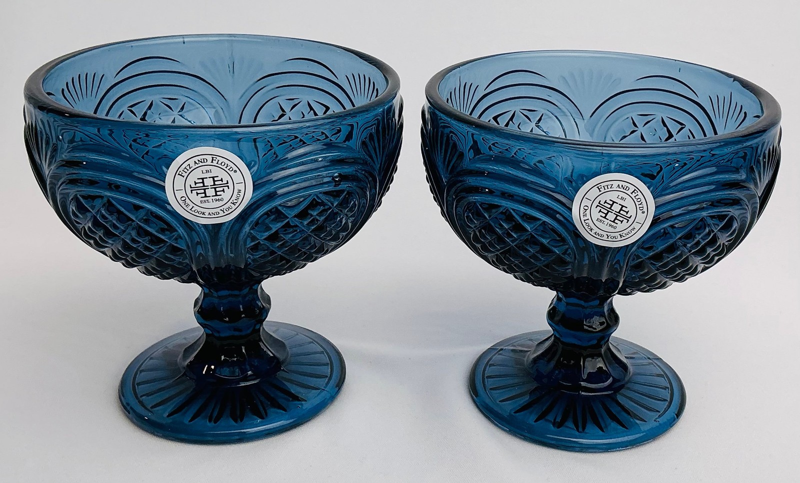 Fitz & Floyd Trestle Collection Footed Glassware-available in Multiple Colors gallery