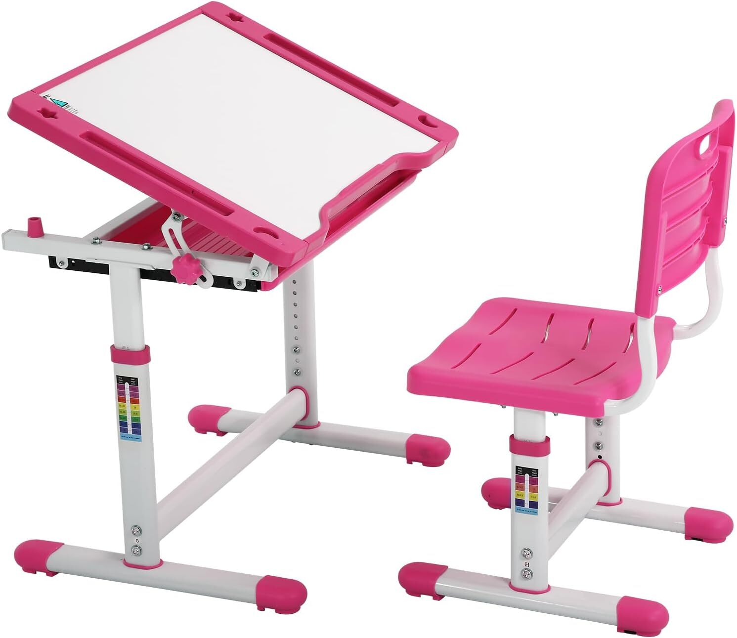 Kids Desk and Chair Set,Height Adjustable Study Desk for Kids w/ Pull Out Drawer gallery