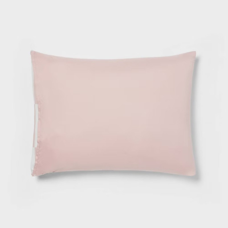 Room Essentials 7-Piece Comforter Set Dash Stripe, Ivory/Light Pink, Full gallery