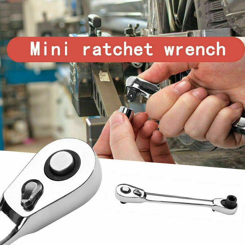 1/4" Mini Double-Ended Quick Socket Ratchet Wrench Rod Screwdriver Bit Tool gallery
