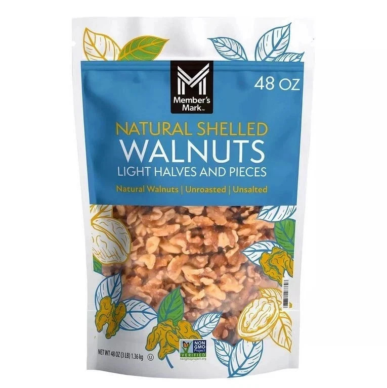 2 PACK - Member's Mark Natural Shelled Walnuts 3 lbs (Total 6 lbs) FREE SHIP!! gallery