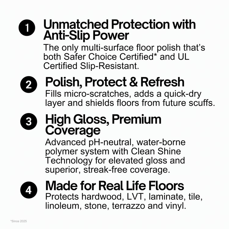 Quick Shine PFAS-Free Multi-Surface Floor Finish & Household Polish gallery