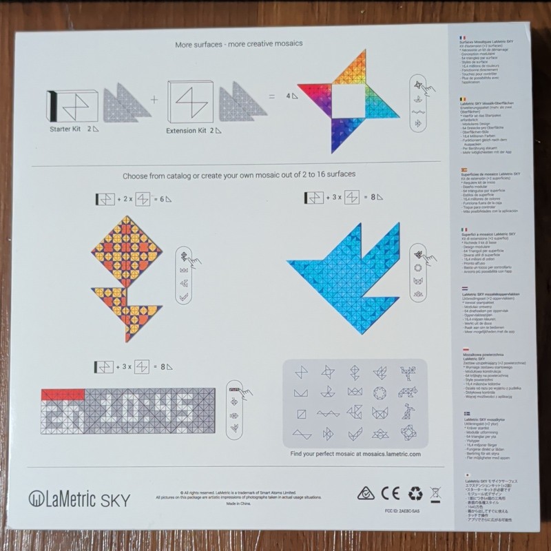 LaMetric SKY Modular Mosaic Surfaces LED Lighting Kit Color Changing App Control gallery