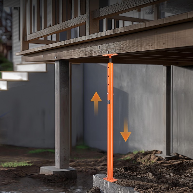 Adjustable Floor Jack Post House Floor Leveling Lift 56"-100" Height Range gallery
