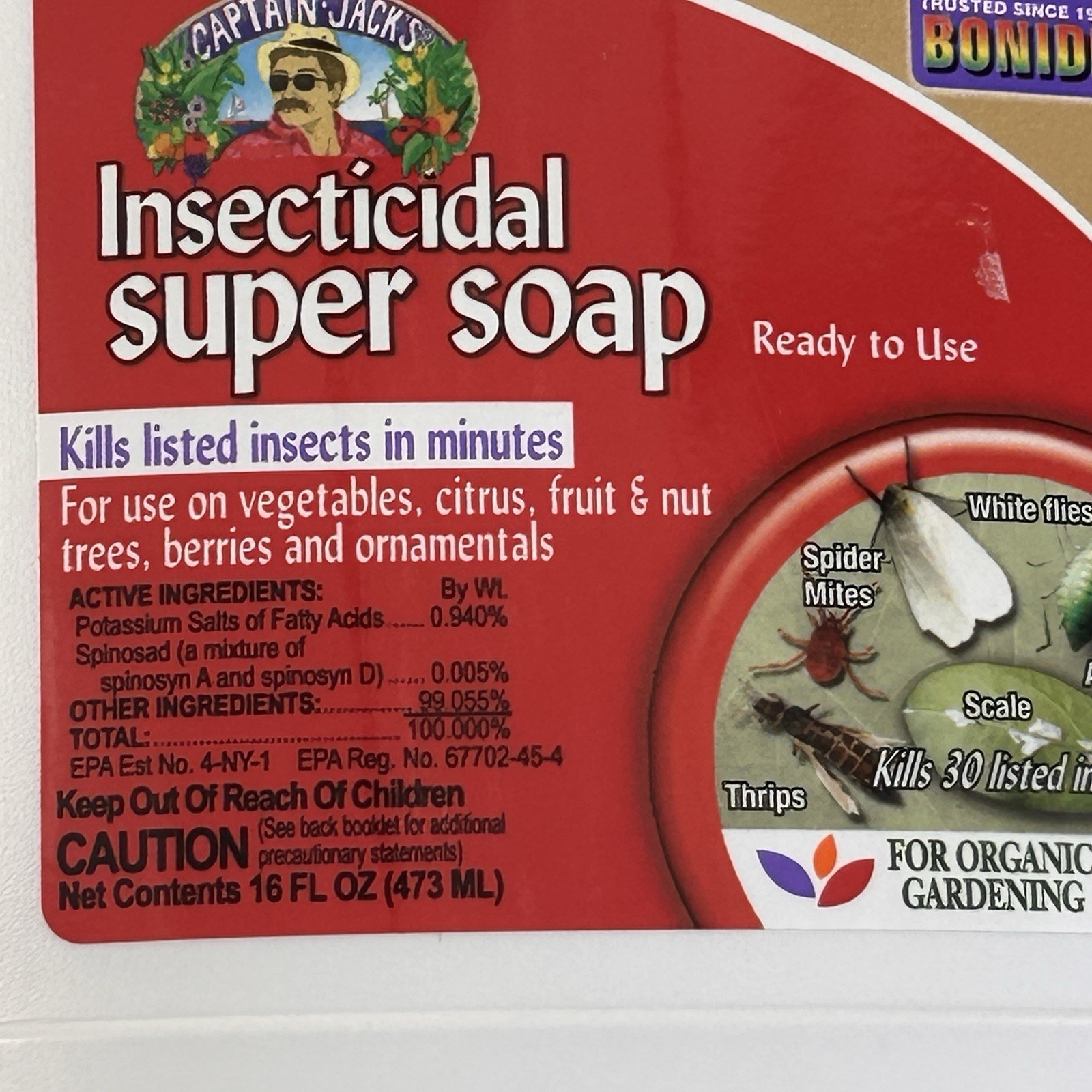 Bonide Captain Jack's Insecticidal Super Soap Spray 16oz Organic Garden Pest gallery