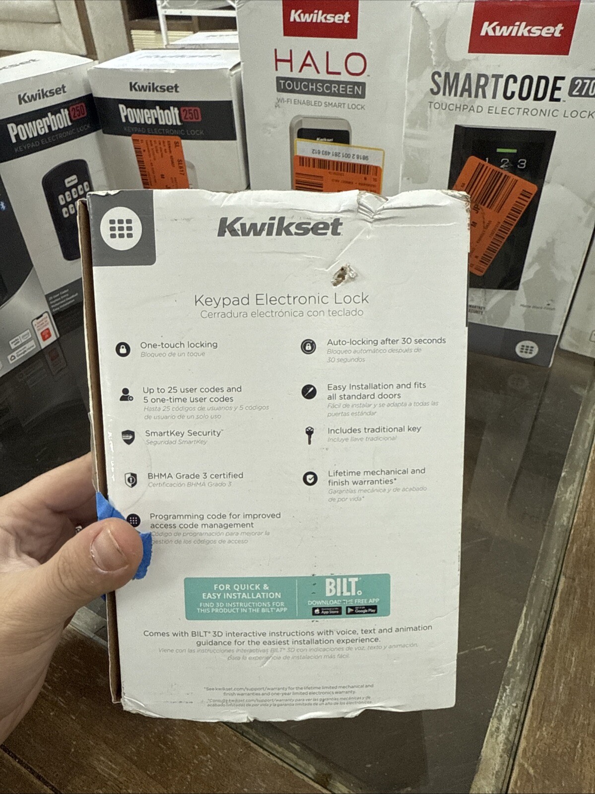 Kwikset Powerbolt 250 10-Button Keypad Satin Nickel Electronic Door Lock Sealed gallery