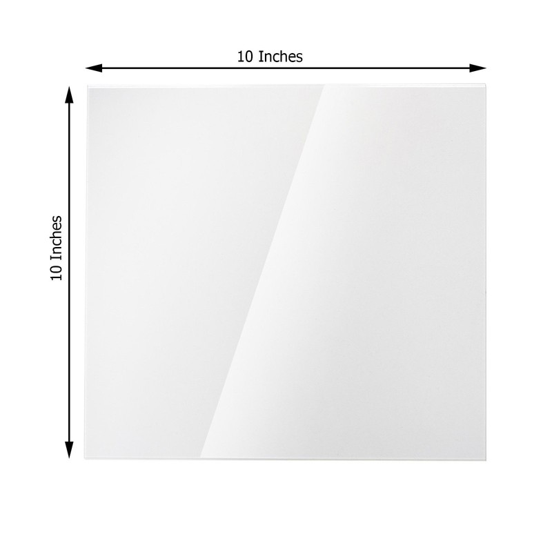 2 CLEAR 10" PLEXIGLASS SHEETS Square Acrylic Sign Boards Party Wedding Crafts gallery