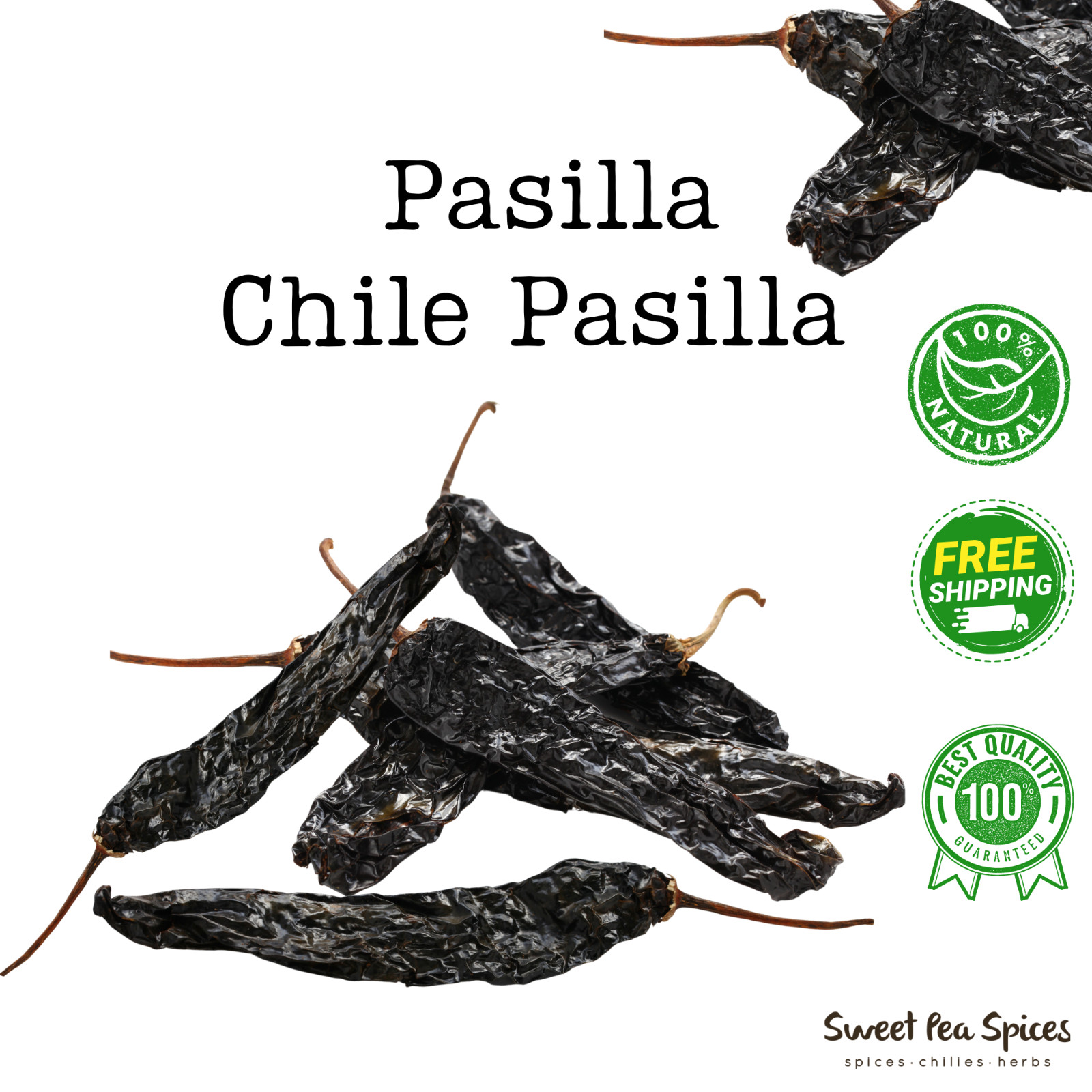 Pasilla Pepper -Dried Chile- Pasilla Negro - All Sizes - Varios Tamaños gallery
