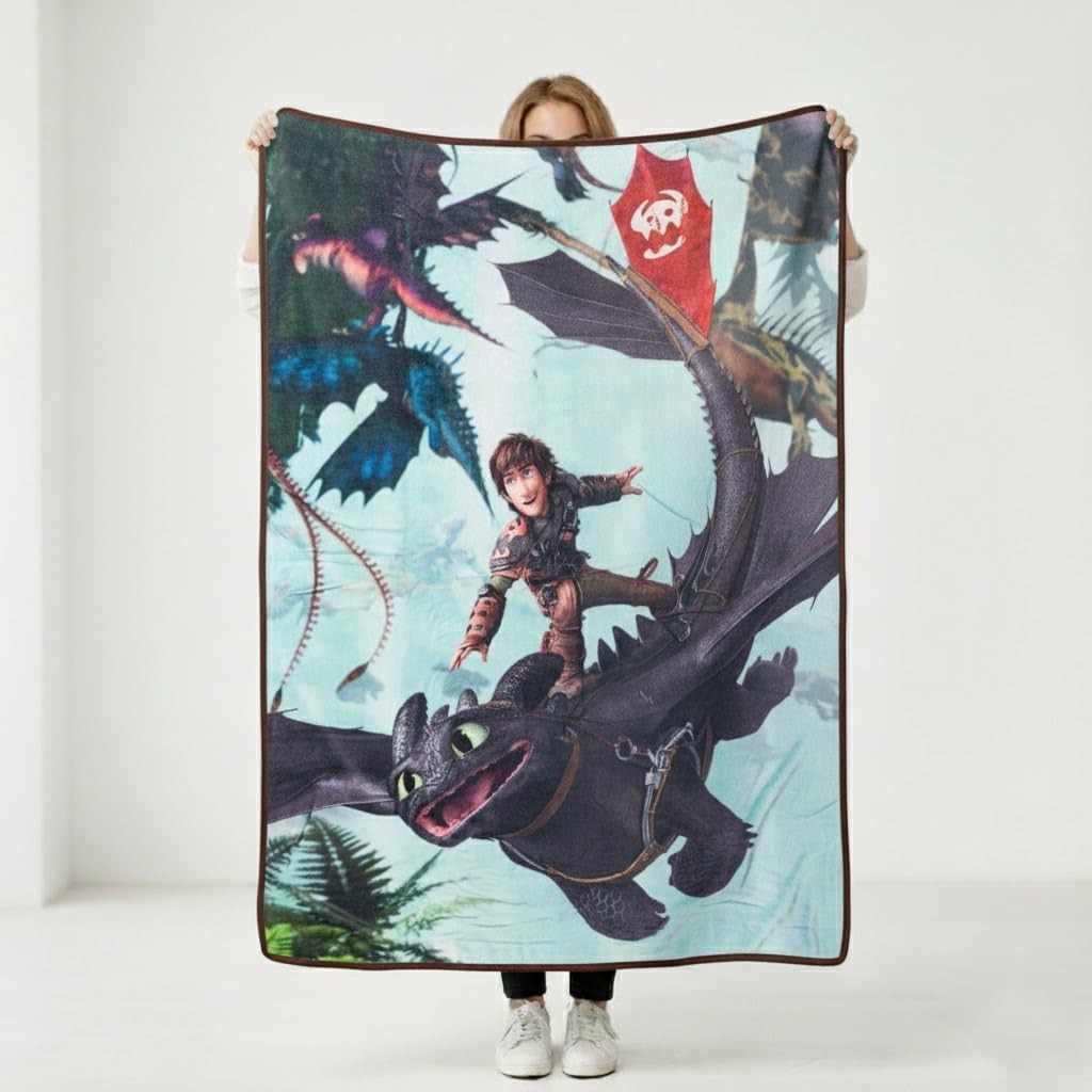 Silver Buffalo How To Train Your Dragon Plush Fleece Throw Blanket Featuring gallery