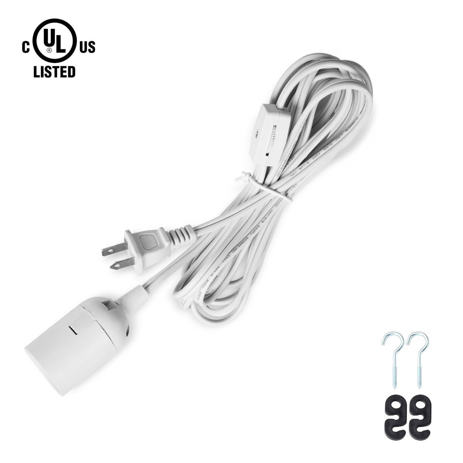 12ft UL Lantern Hanging Light Socket Extension Cord with E26/E27 Medium Socket gallery