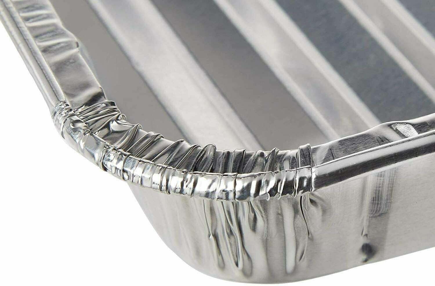 Small Disposable Aluminum Broiler Pan For Baking, BBQ &Grill Trays 10 PACK 8 X 6 gallery
