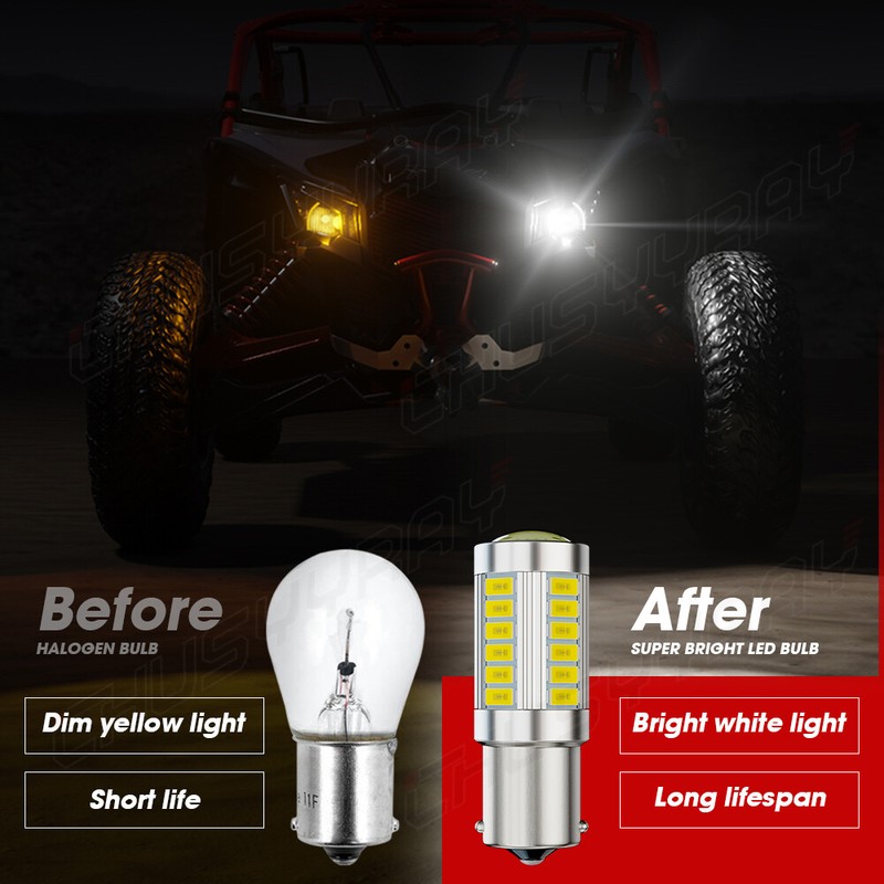 2pcs LED headlight bulbs for Deere E130 E140 E150 E160 E170 E180 6000K 1156 gallery